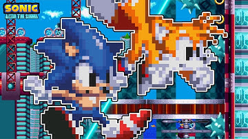 Sonic Mania After the Sequel: Cyan City Zone Stage Mod Playthrough!