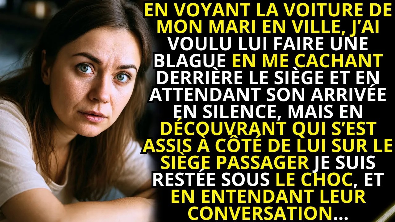 Je sortais du supermarché, les bras chargés de courses, quand mon regard s'est figé sur une silhouette trop familière : la voiture de mon mari, garée devant un café où il ne mettait jamais les...