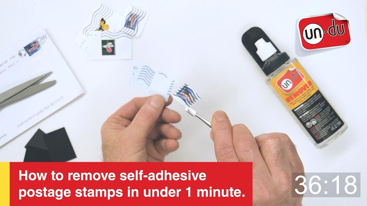 How to lift and remove self-adhesive postage stamps in under 1 minute. 