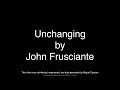 John Frusciante - Unchanging (Karaoke)