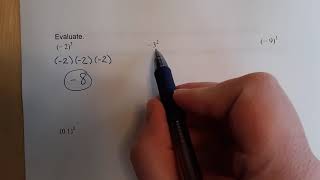 Writing and Evaluating Expressions with Exponents