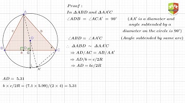 GEOMETRY 30: Relation between the altitudes, sides and circum-radius of a triangle