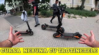 CURSĂ nebună prin oraș cu trotinetele Electrice 💪 Kukirin G4 vs Kukirin G3 + Kugoo M4