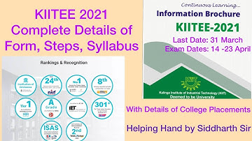KIITEE 2021| Complete Details | Form, Dates, Syllabus and College Placements| KIIT