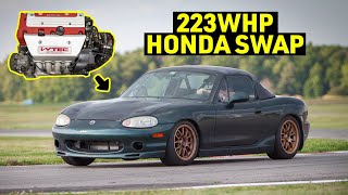 Honda KSwap Miata Review  The Best Engine Swap for the Miata?