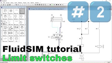 FluidSim tutorial. Limit switches and one way control valves.