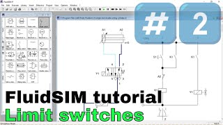 FluidSim tutorial. Limit switches and one way control valves. by AboutElectricity 22,815 views 3 years ago 4 minutes, 29 seconds