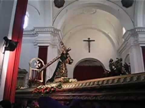 Salida del Cortejo Procesional de Jesús de la Merced en Antigua Guatemala