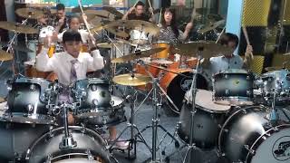 "Love Song" from the Little Tigers Drum Cover (Combined) - Taiwanese Old Songs - 台灣加油!