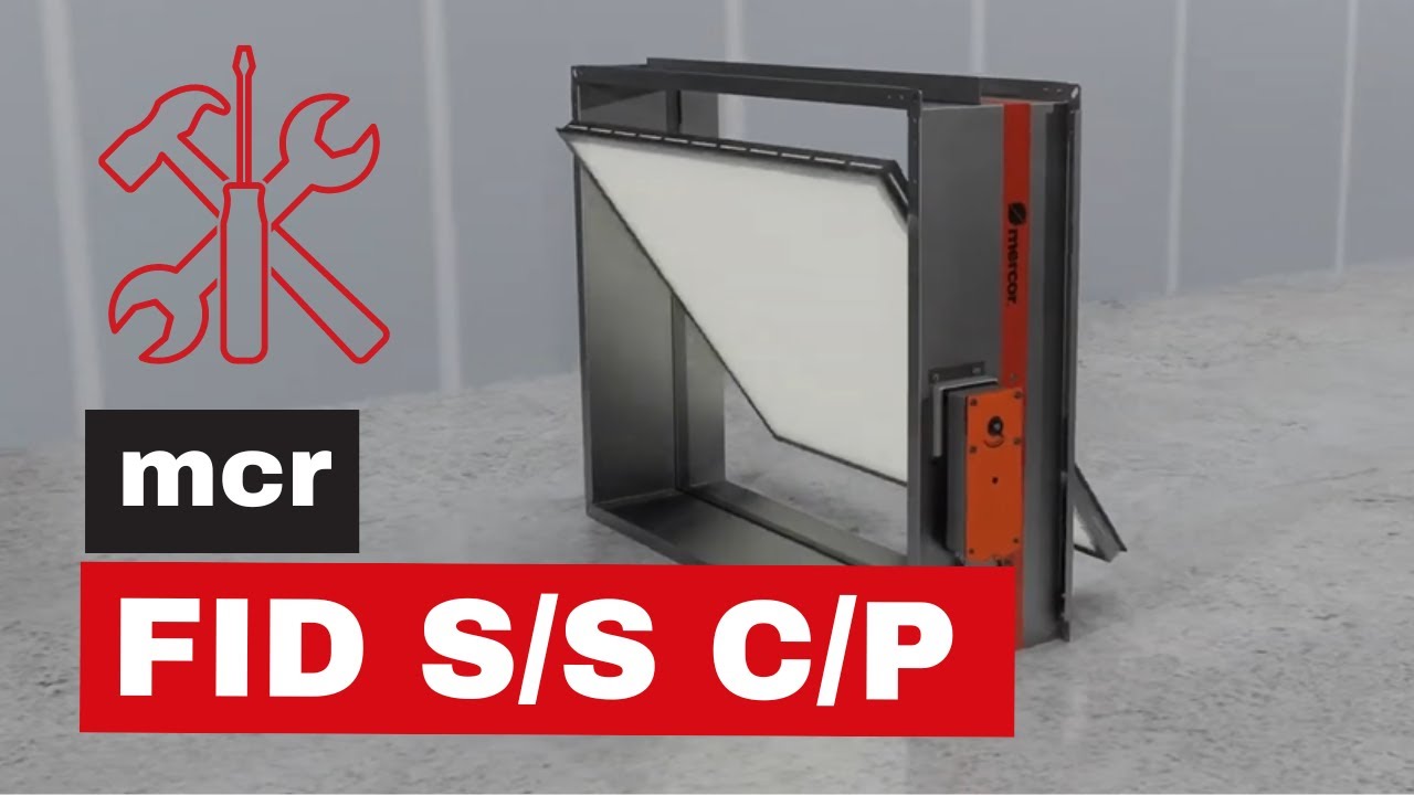 mcr FID S/S c/P Niskooporowa przeciwpożarowa klapa jednopłaszczyznowa odcinająca | MERCOR