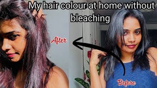 Bleach කරන් නැතුව ගෙදරදිම කොන්ඩේ colour කරමු 😍|Rs.1250 ක් විතරයි | how to colour at home #viral