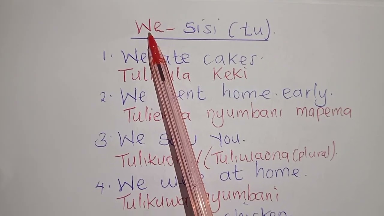 Swahili Past tense Made simple PART 2. BASIC SWAHILI