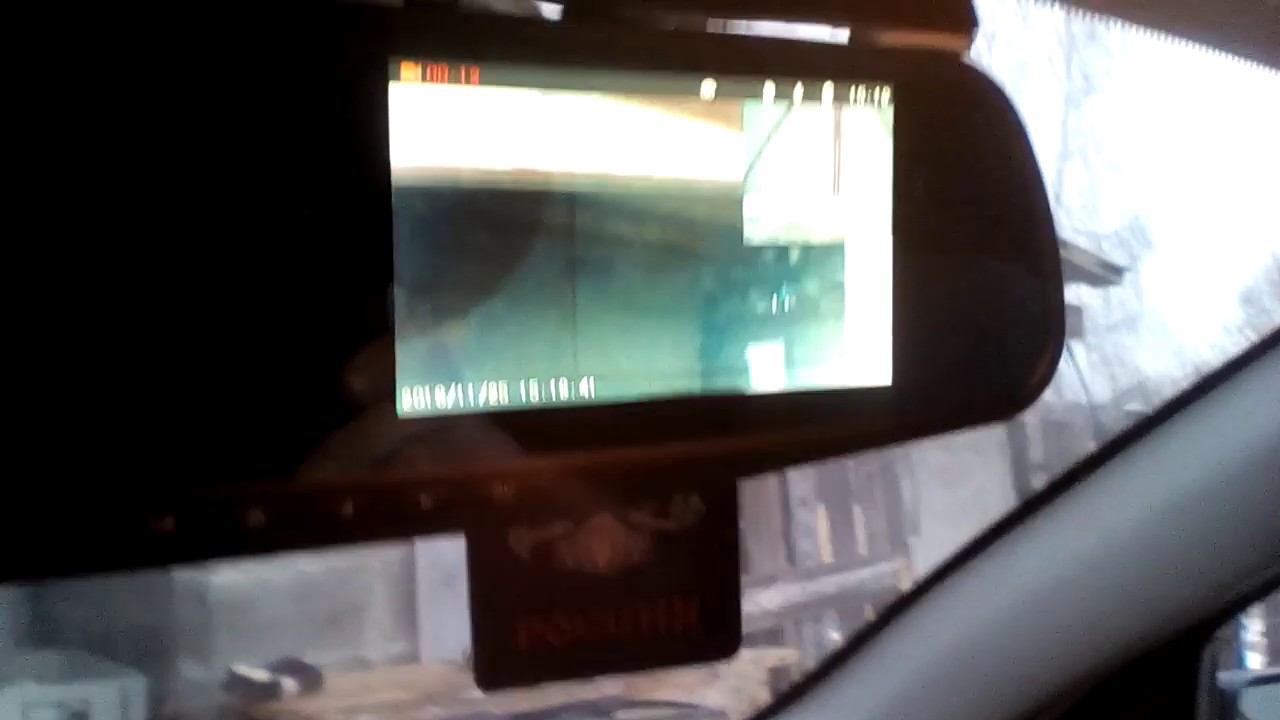 Зеркало видеорегистратор с камерой заднего вида. Подключение. - YouTube