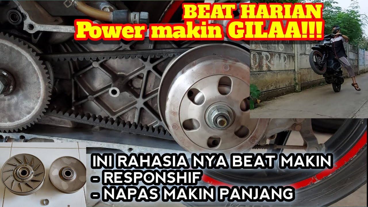 CARA MODIFIKASI PULLEY VARIO KE HONDA BEAT, TARIKAN GAHAR LUAR BIASA !! DAILYVLOG #05