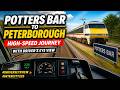 Potters Bar to Peterborough High-Speed Journey with Driver's Eye View #driverseyeview #intercity225