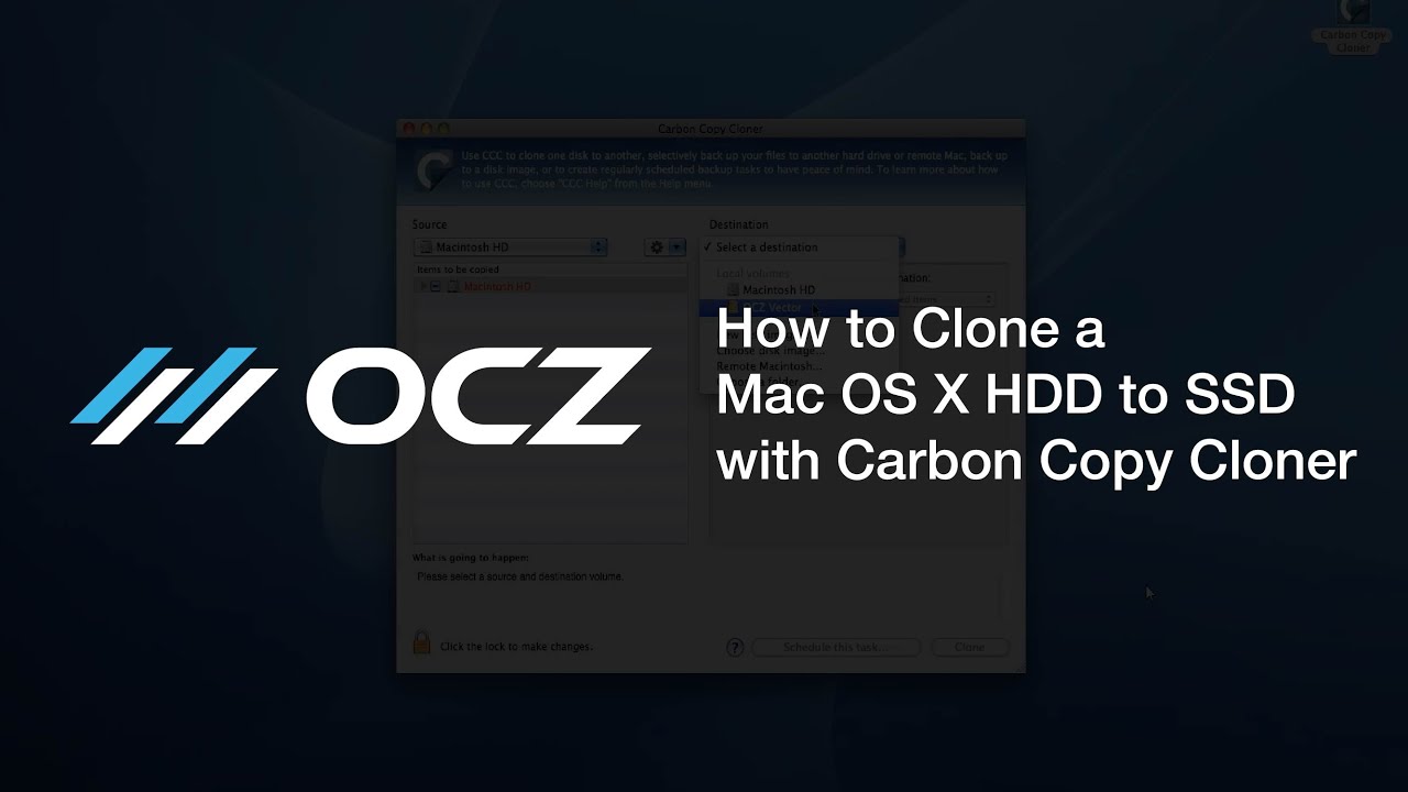 How to Clone a Mac OS X HDD to SSD with Carbon Cloner - YouTube