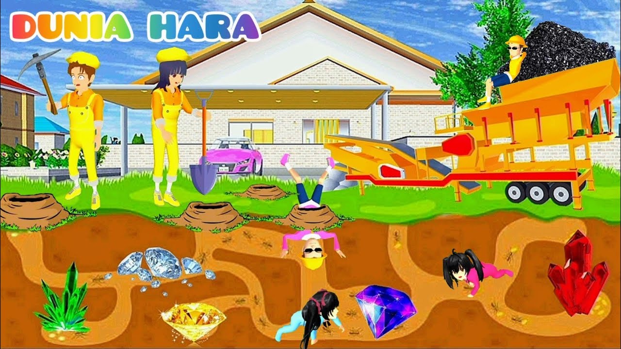 Yuta Mio Viral Cari Batu Luar Angkasa Berharga | Tim Cowok VS Tim Cewek | Sakura School Simulator