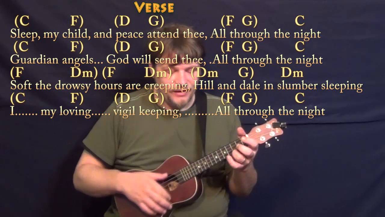 All Through the Night (Christmas) Ukulele Cover Lesson in C with Chords