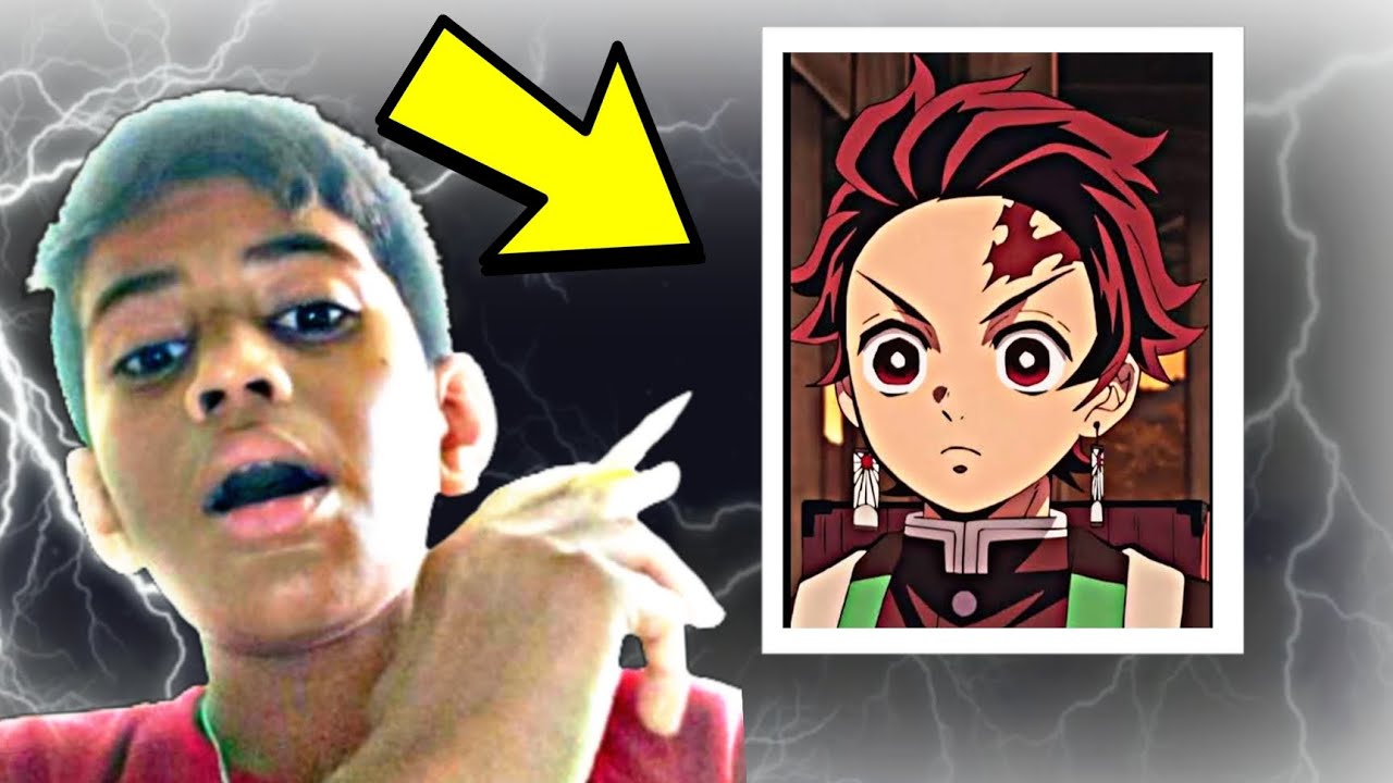 Made a drawing of demon slayer from Tanjiro   with grid method