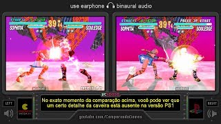 Soul Edge (Arcade vs PlayStation) Side by Side Comparison screenshot 3