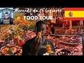Trying Spanish food,Barcelona Food Tour- Churros, Empanadas, Jamon etc