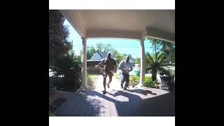 Two Mail Man competing who’s going to deliver the package first .
