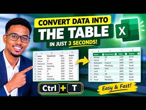 How to Convert Data into a Table in Excel | Ctrl + T Shortcut