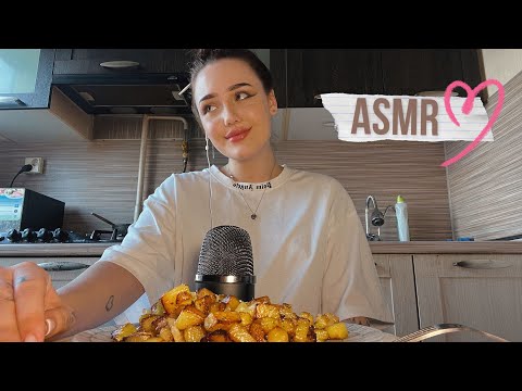 АСМР ИТИНГ ЖАРЕНАЯ КАРТОШКА 🫶🏽 / уютный asmr 🏡