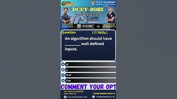DCET| 1-10-24 answer | IT Skills | T.T.T Academy