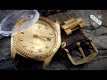 Restoration of a gold rolex daydate  smashed and drenched