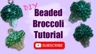 3D beaded broccoli tutorial @BeadingbyHannah