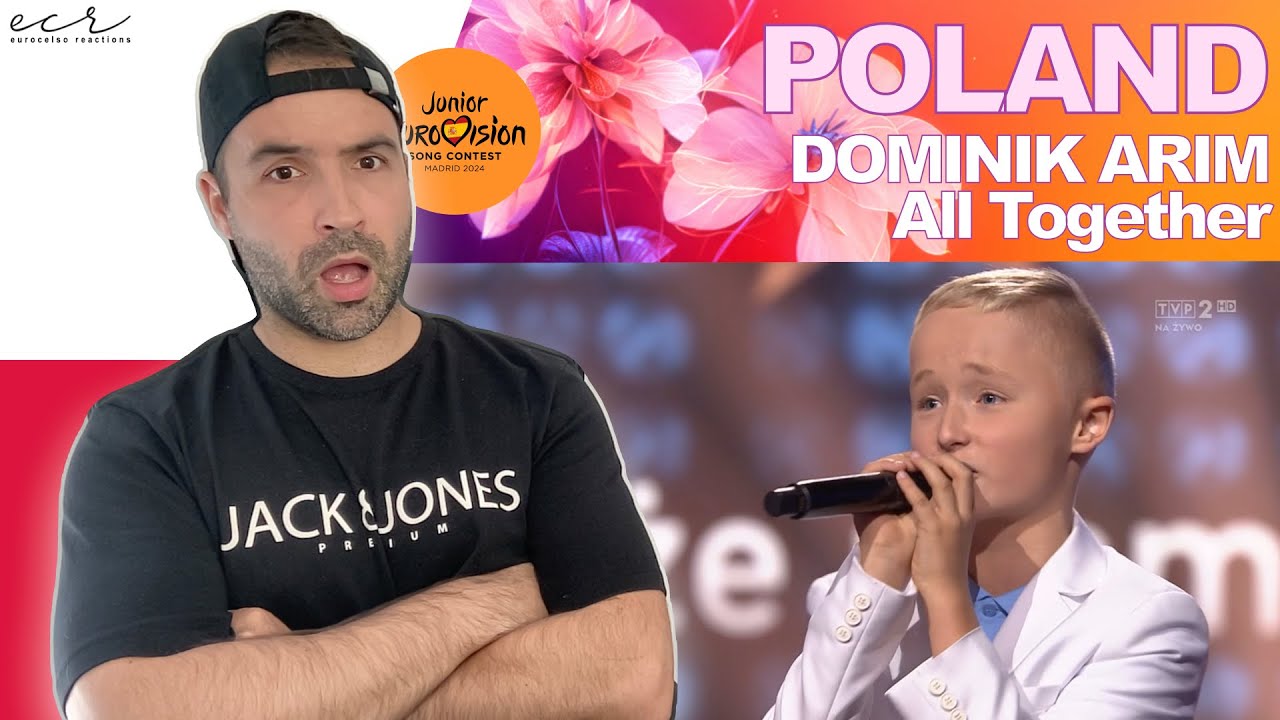 First Reaction 🇵🇱: Dominik Arim - All Together / Junior Eurovision 2024 Poland (Live performance)