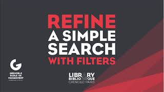 How to look for books and refine a search with filters