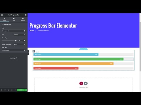 How To Create a Progress Bar Using Elementor WordPress Plugin?
