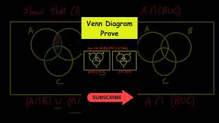 Set Theory Venn Diagram Prove #shorts #ytshorts #collegealgebra #maths #venndiagram #settheory