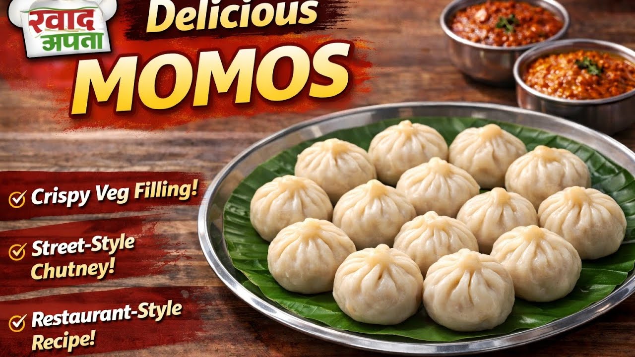 Yummy & Delicious Veg Momos with spicy Tomato Chutney 🔥😋# Swad apna # youtube 