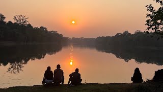 តាមដងផ្លូវតំបន់អង្គរពេលល្ងាចថ្ងៃរៀបលិច🌅សៀមរាប