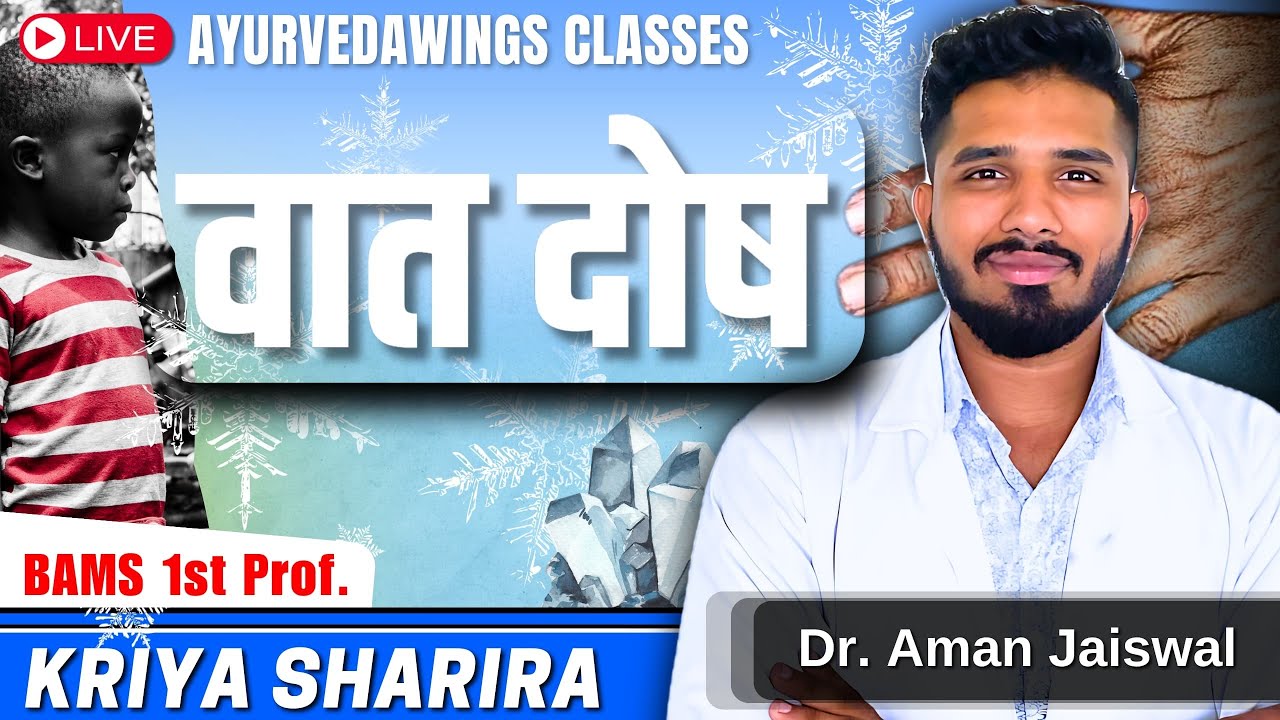 Kriya Sharira - Vata Dosha | Vyutpatti, Nirukti, Location & Function of Vata Dosha #ayurvedawings