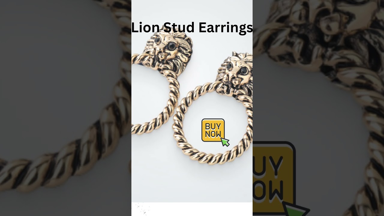 Lion Stud Earrings