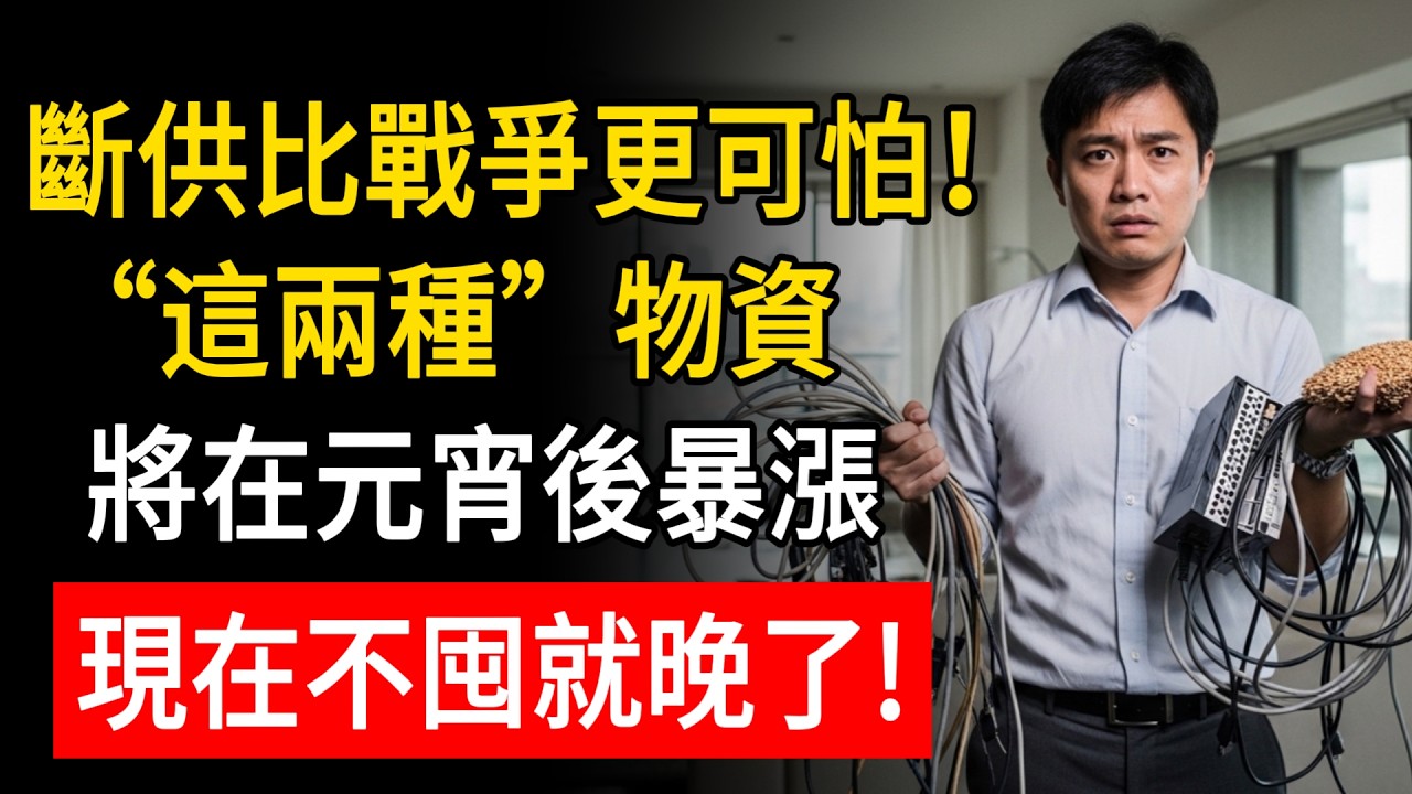 斷供比戰爭更可怕！“這兩種”物資，將在元宵後暴漲，現在不囤就晚了！