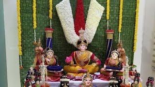 Varamahalakshmi Backdrop Decoration Idea 2024 For Festival