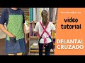Aprende cómo hacer un delantal cruzado con bolsillos 😍, tutorial fácil!