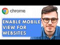 How To Enable Mobile View for Websites on Google Chrome in Windows [2025 Guide]