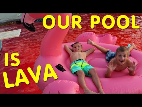 THE POOL IS LAVA CHALLENGE!  -  Family Fun Pack