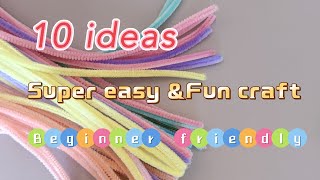 10 ideas easy pipe cleaner（chenille stem）crafts #craft #diy #easycraft #handmade #kidcrafts