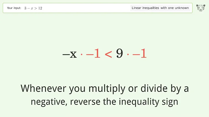 Solving Linear Inequalities: 3-x is Greater Than 12