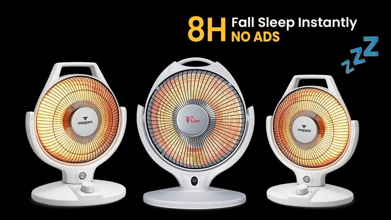 Soothing Heater Sound White Noise to Help you Sleep Fast 💤 8 Hours Black Screen