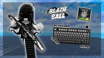 Roblox BLADE BALL with *CREAMY* Keyboard ASMR | Black Katana Finisher