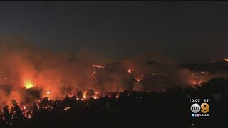 Crews Work To Defend Mt. Wilson Observatory From Bobcat Fire