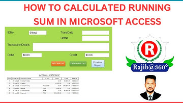 How to Calculated Running Sum in Microsoft Access. English Tutorials video